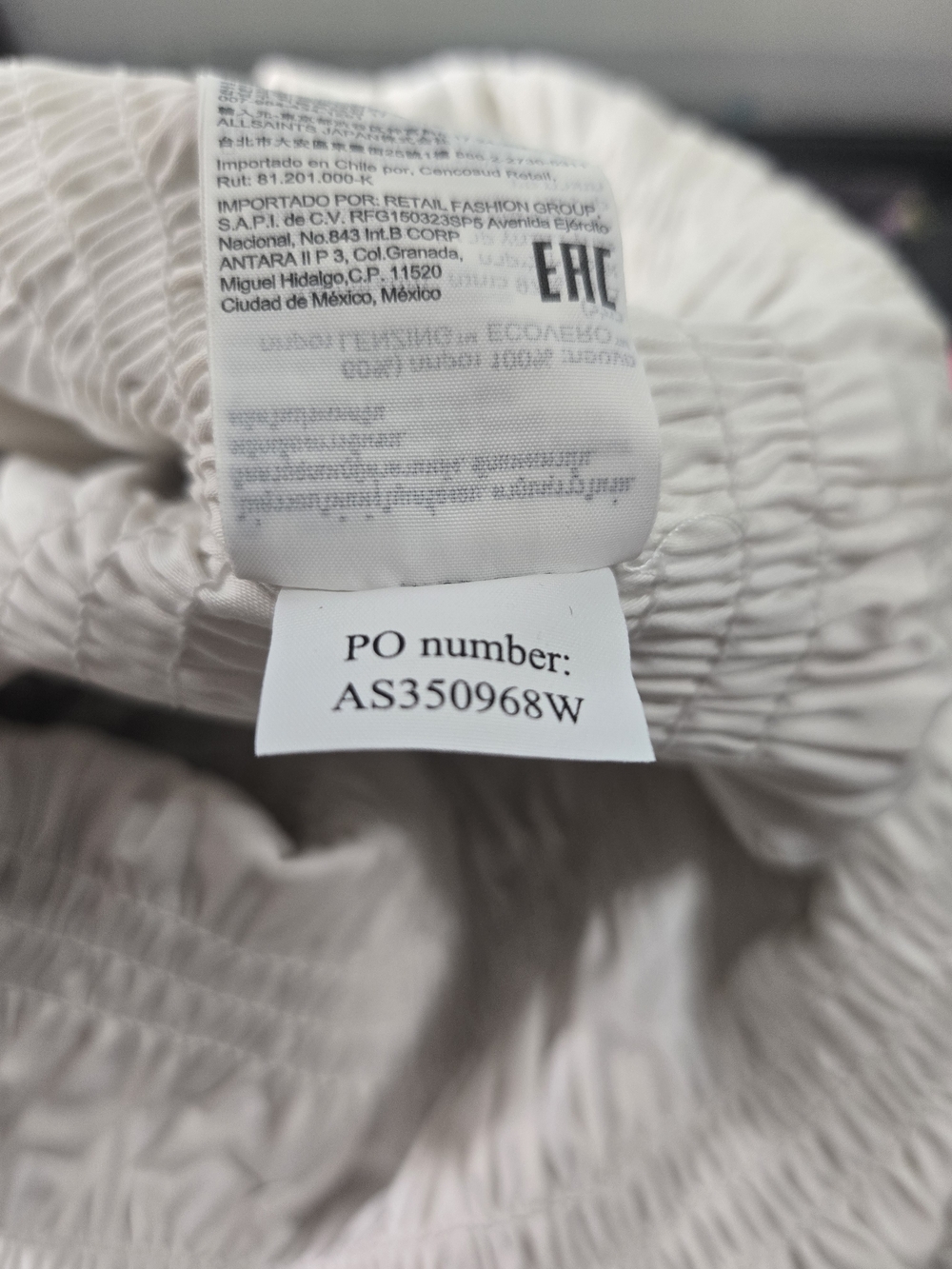 AllSaints Lara Makutu Off Shoulder Top Women's US 4 Soft Pink Boho Paisley NWOT - Picture 8 of 12